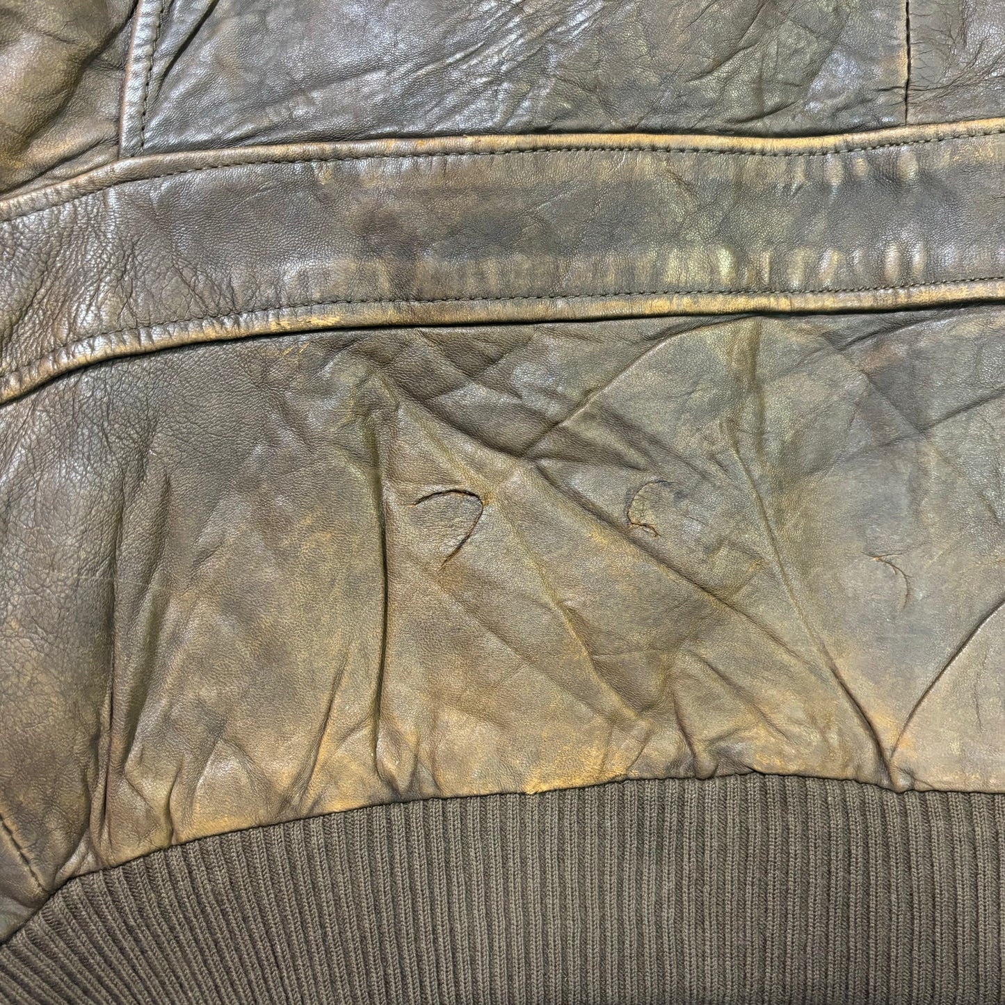 A-2 flight leather jacket brown 90s usa