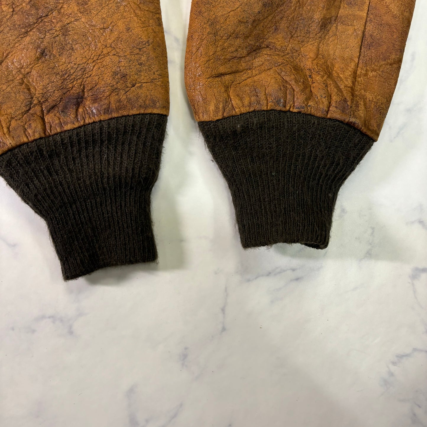 Schott A-2 Leather Flight Jacket Yellowish Brown 80s Size40