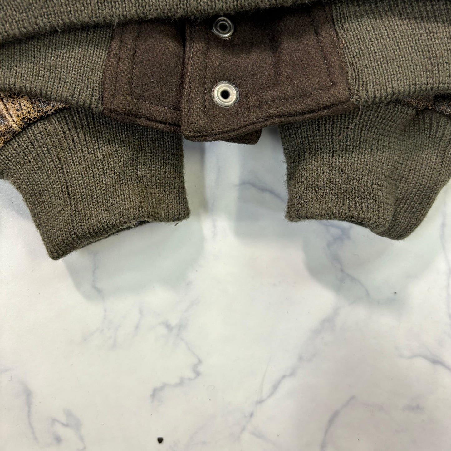 modern times wool leather bomber jacket