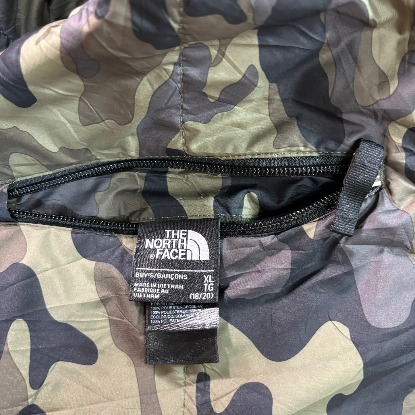 THE NORTH FACE BOY'S
down Jacket 迷彩　XL