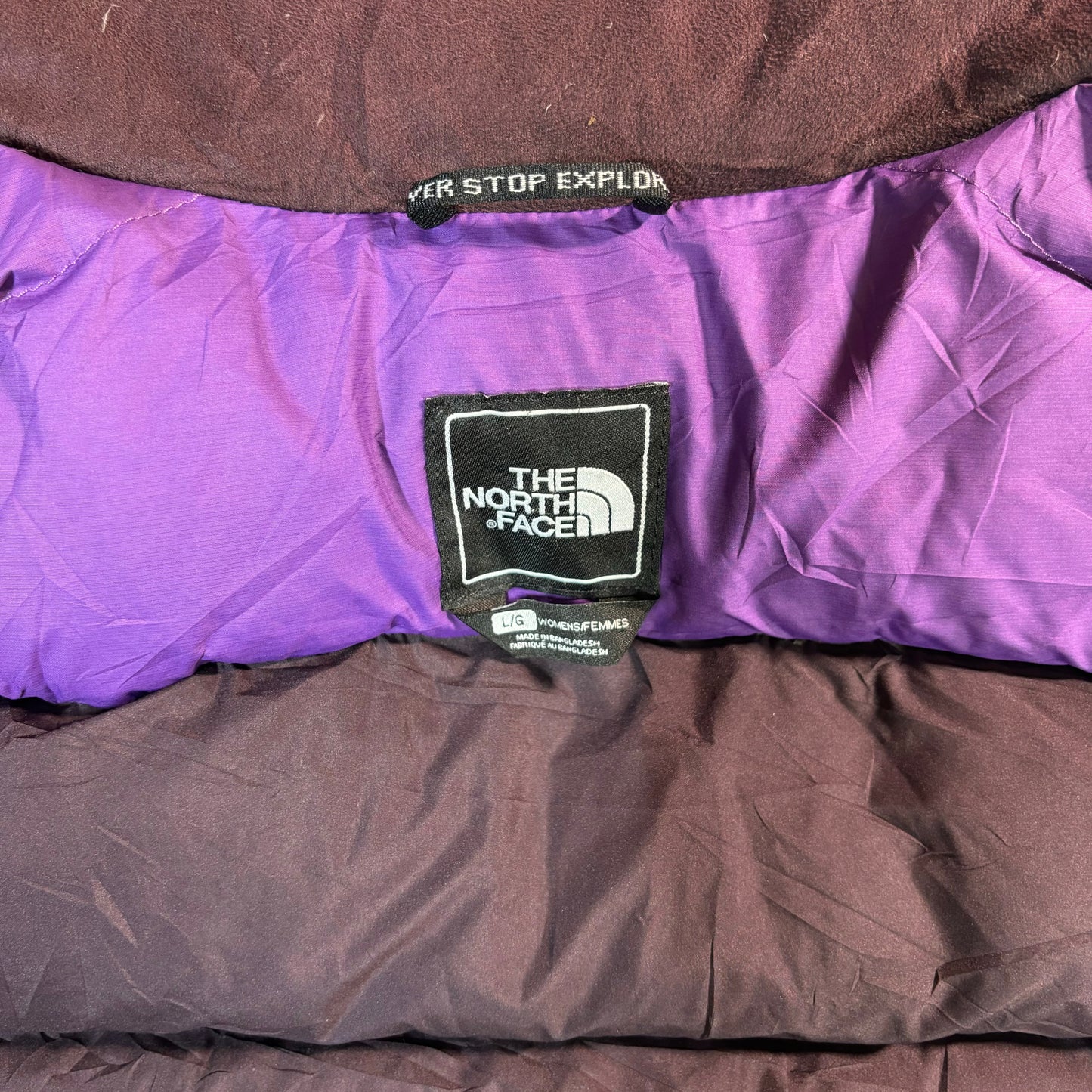 THE NORTH FACE WOMEN down Jacket purple L&G