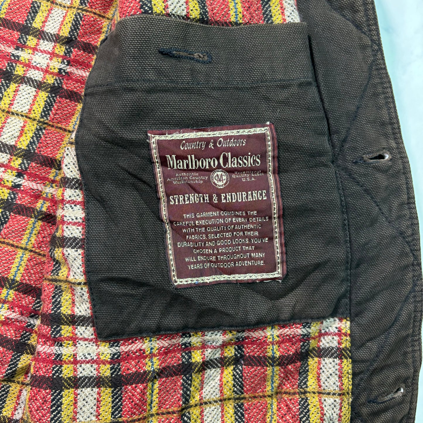 marlboro classics leather tracker jacket 90s