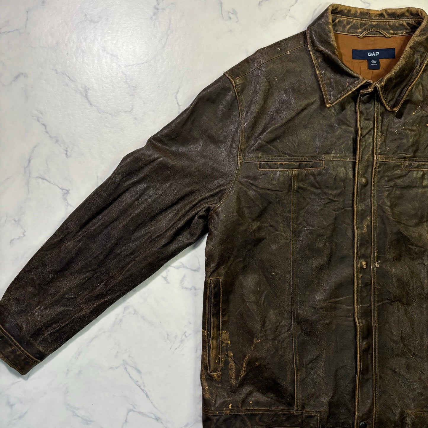 OLD GAP lether jacket 00s