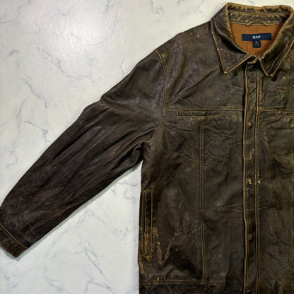 OLD GAP lether jacket 00s