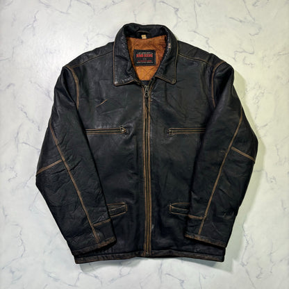 bomb boogie sky leather jacket