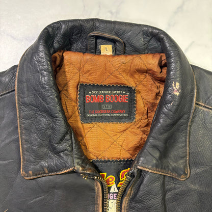 bomb boogie sky leather jacket