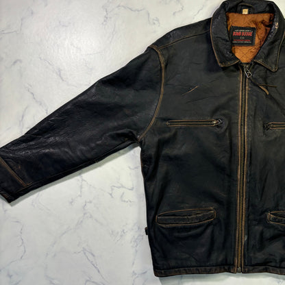 bomb boogie sky leather jacket