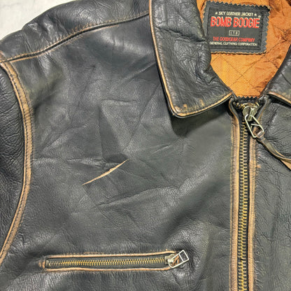 bomb boogie sky leather jacket