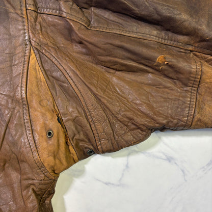 A-2 flight leather jacket brown 90s usa