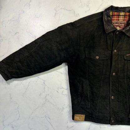 marlboro classics leather tracker jacket 90s