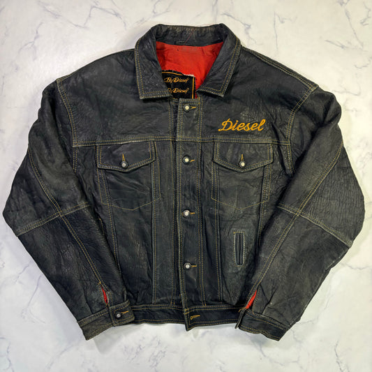 diesel lamb leather jacket 90s
