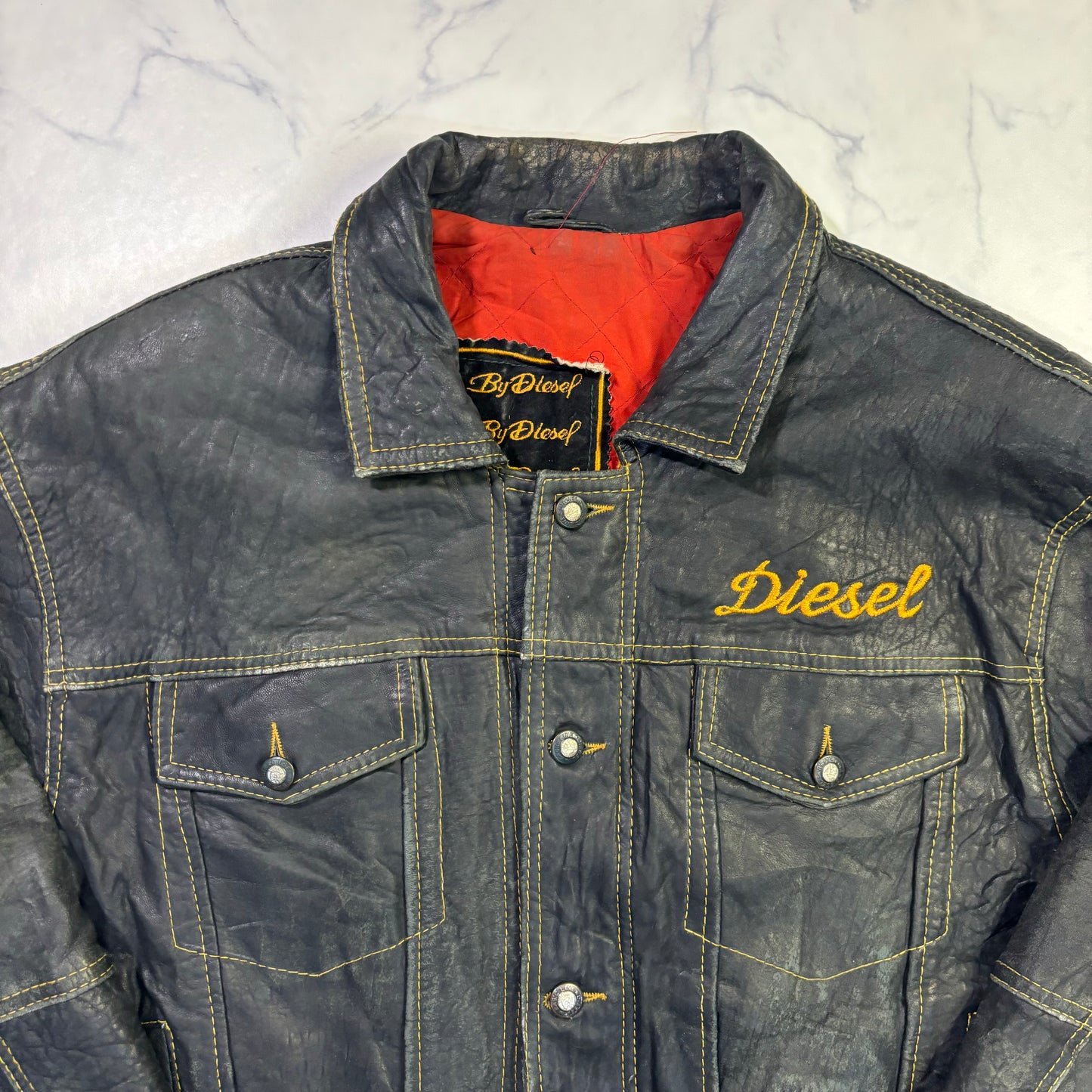 diesel lamb leather jacket 90s