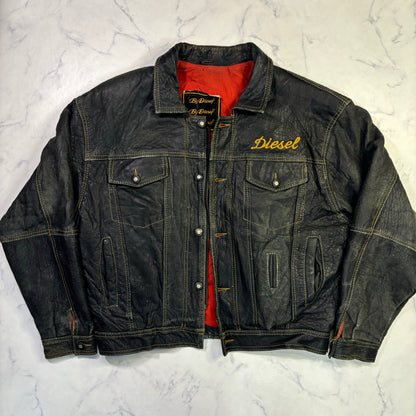diesel lamb leather jacket 90s