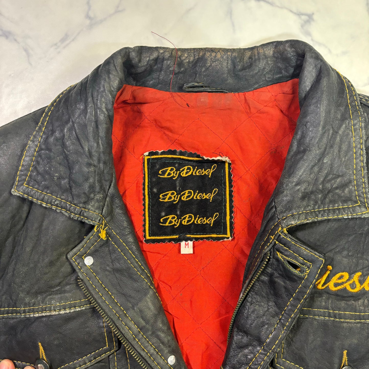 diesel lamb leather jacket 90s