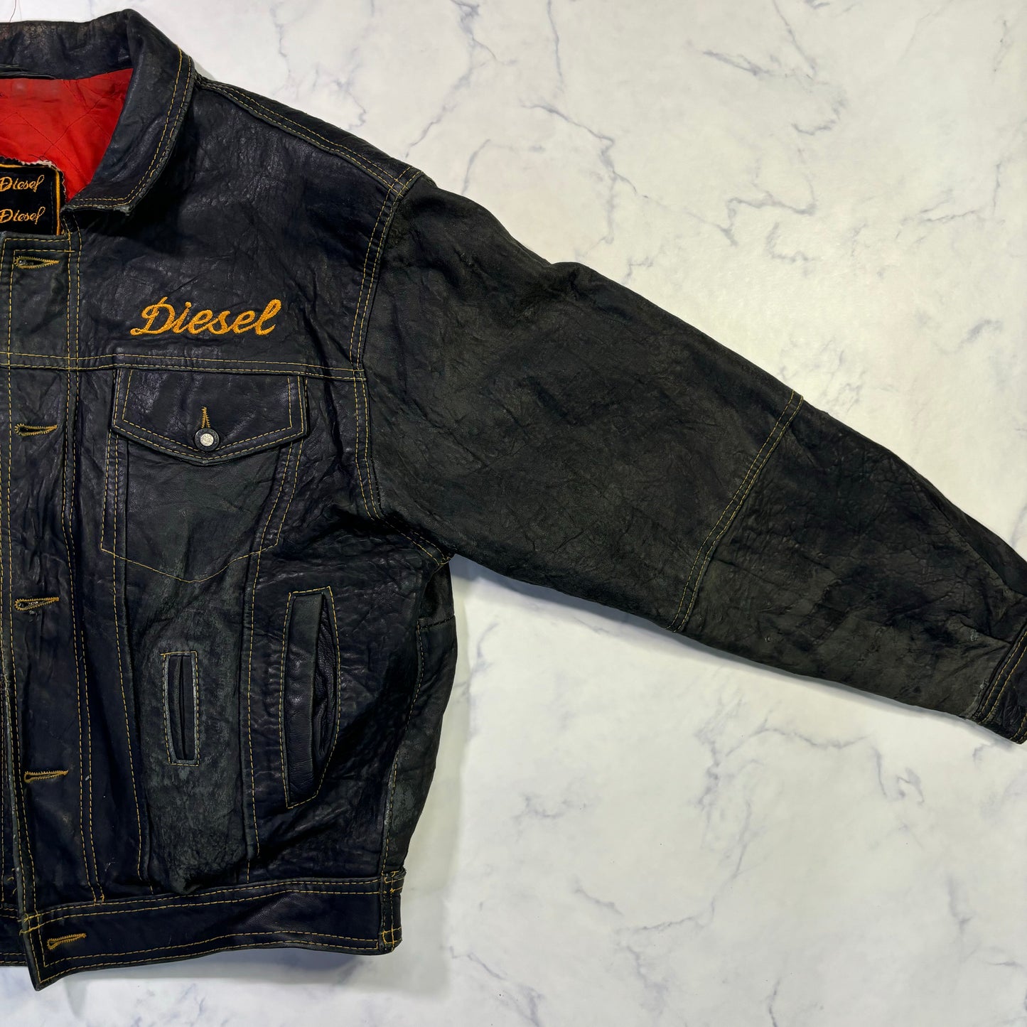 diesel lamb leather jacket 90s