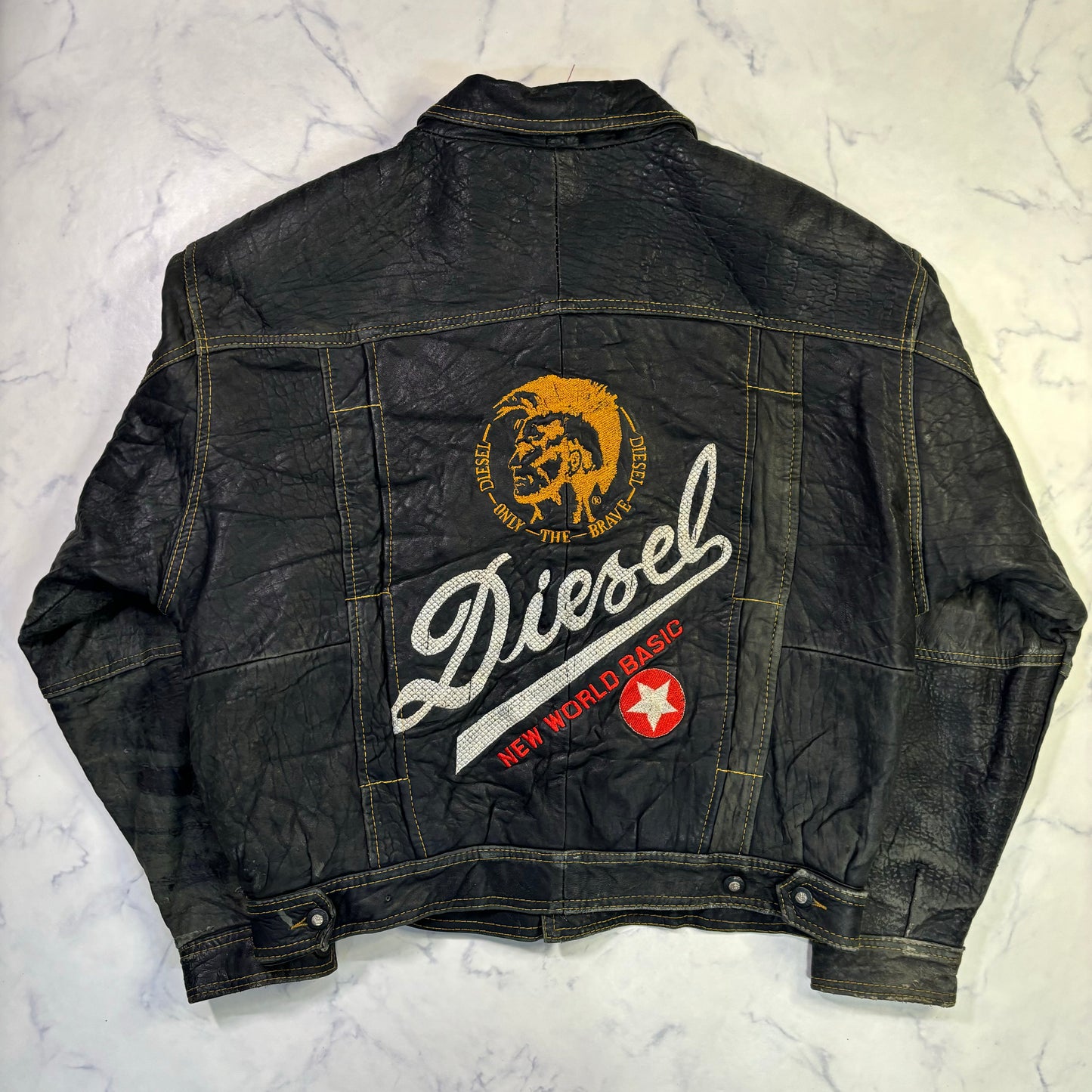 diesel lamb leather jacket 90s