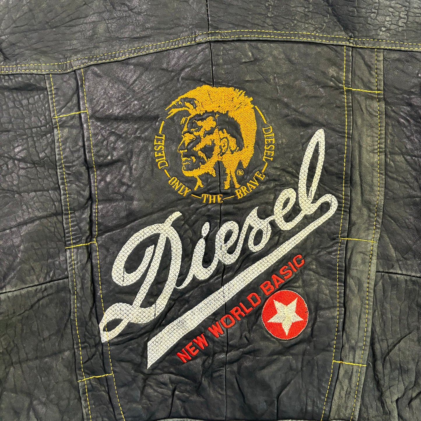 diesel lamb leather jacket 90s