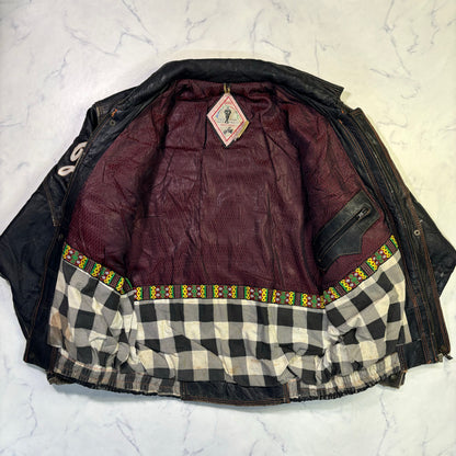 diesel leather bomber jacket 00s