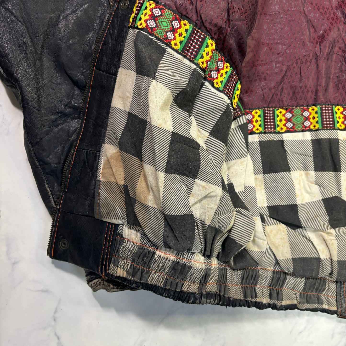 diesel leather bomber jacket 00s