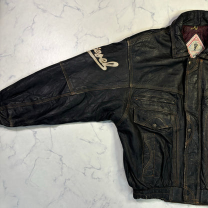 diesel leather bomber jacket 00s