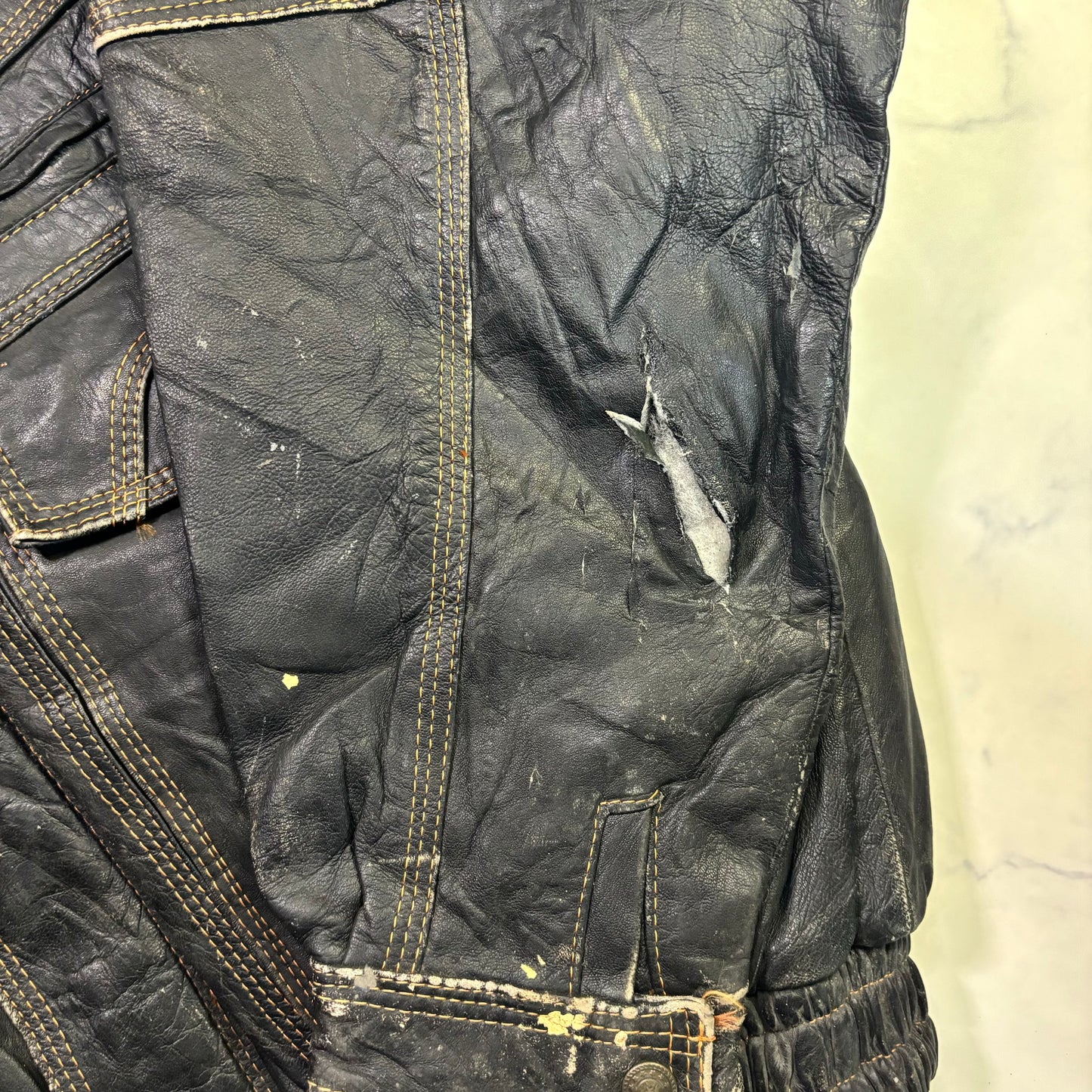 diesel leather bomber jacket 00s