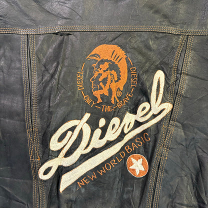 diesel leather bomber jacket 00s