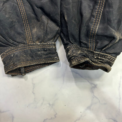 diesel leather bomber jacket 00s