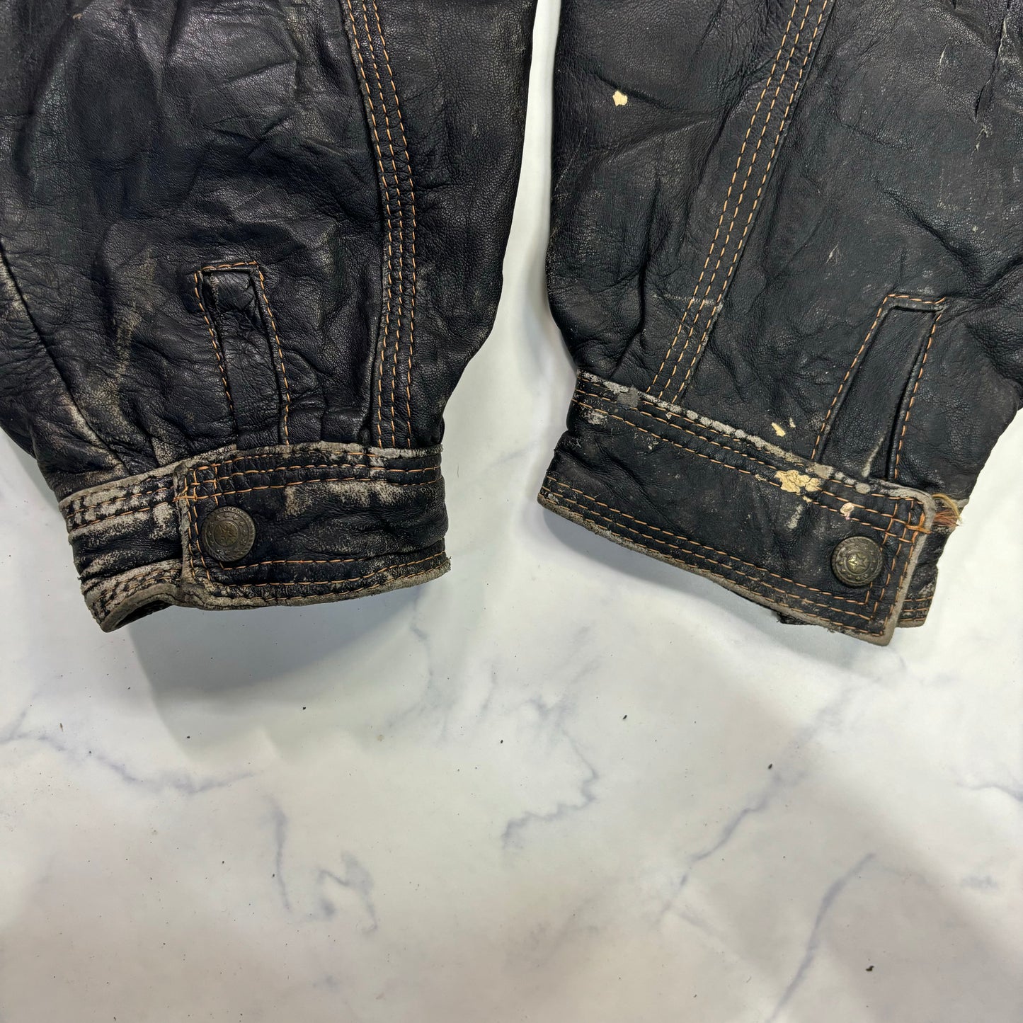 diesel leather bomber jacket 00s