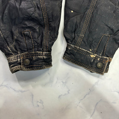 diesel leather bomber jacket 00s