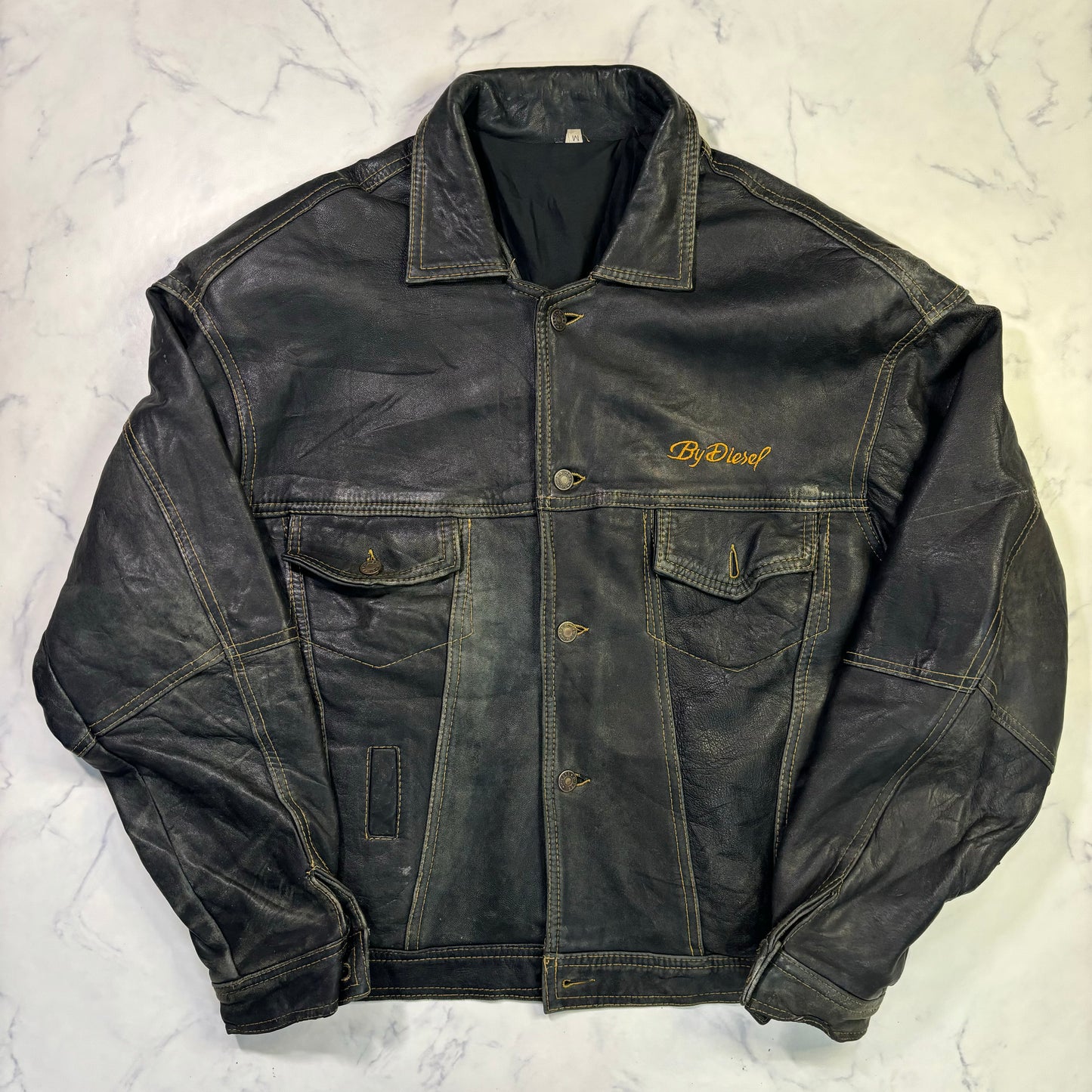 diesel leather jacket 90s~00s