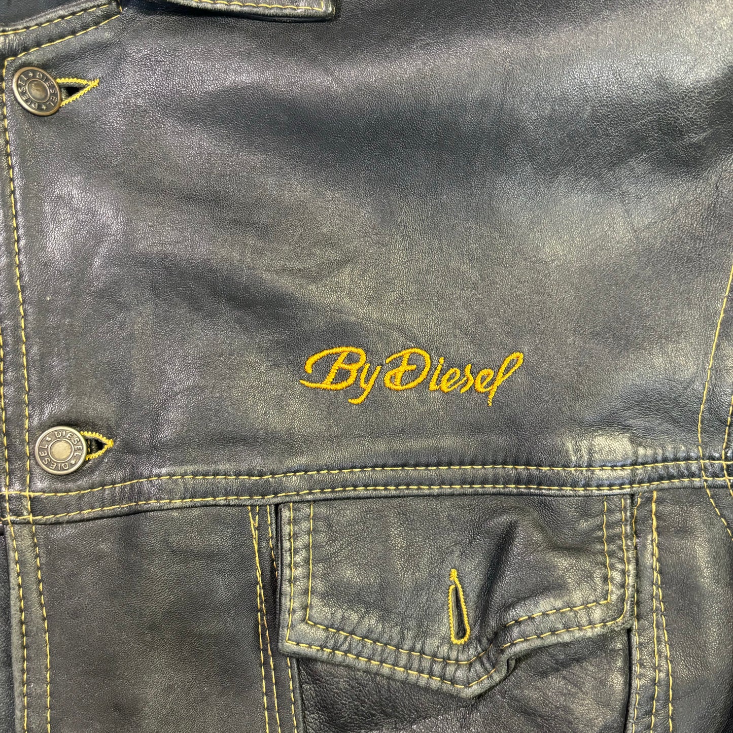 diesel leather jacket 90s~00s