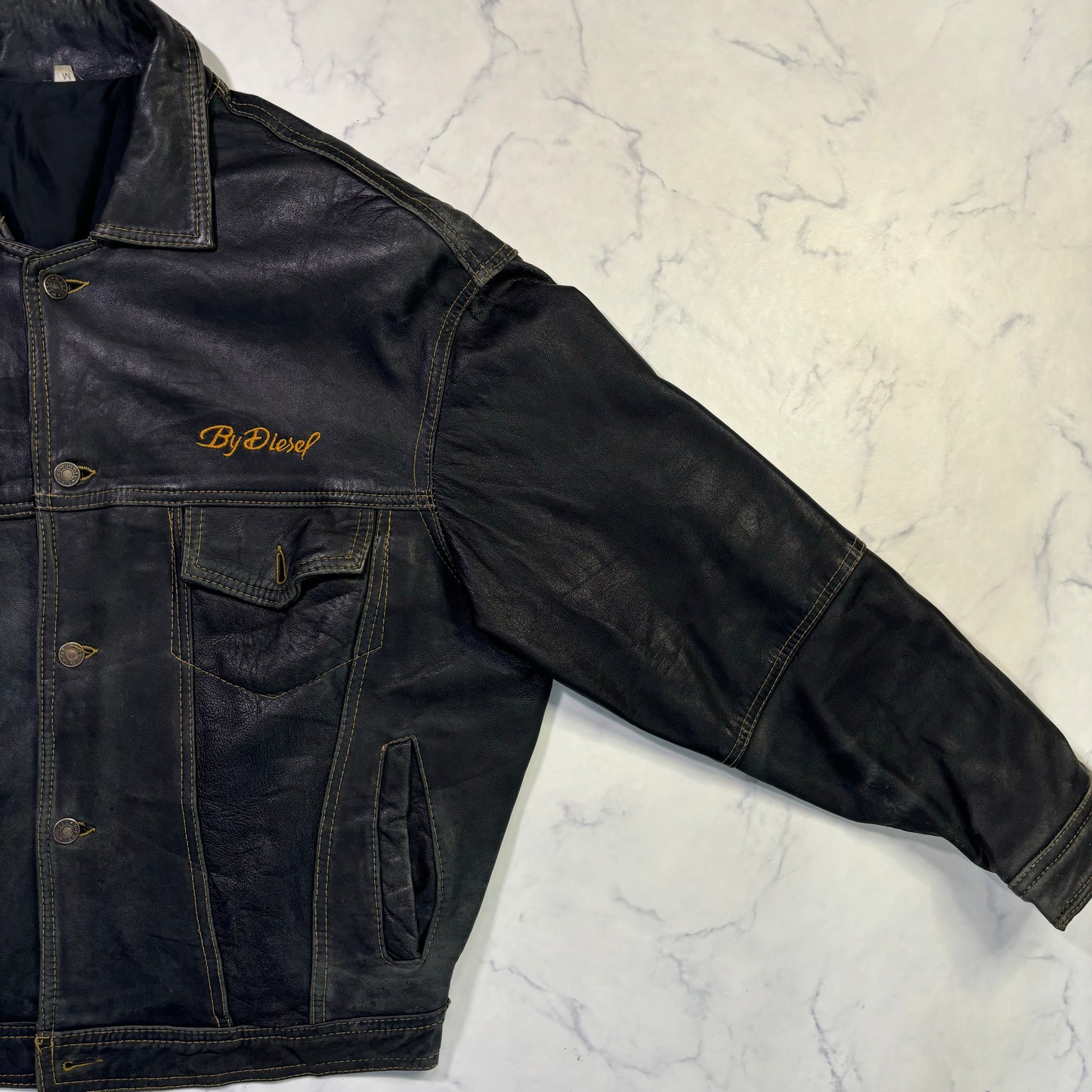 diesel leather jacket 90s~00s