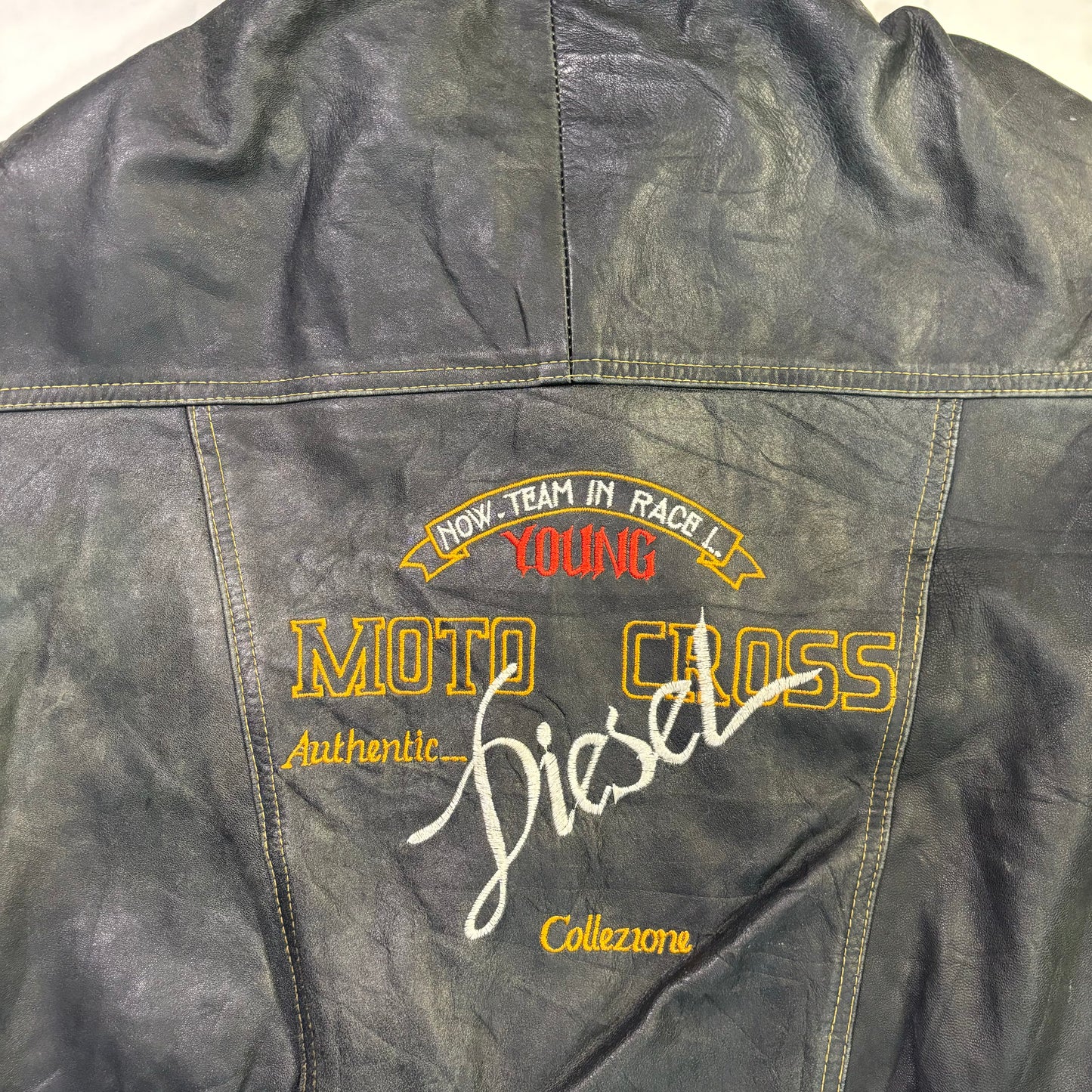 diesel leather jacket 90s~00s
