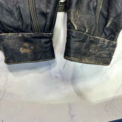 diesel robin wood leather jacket 90s~00s