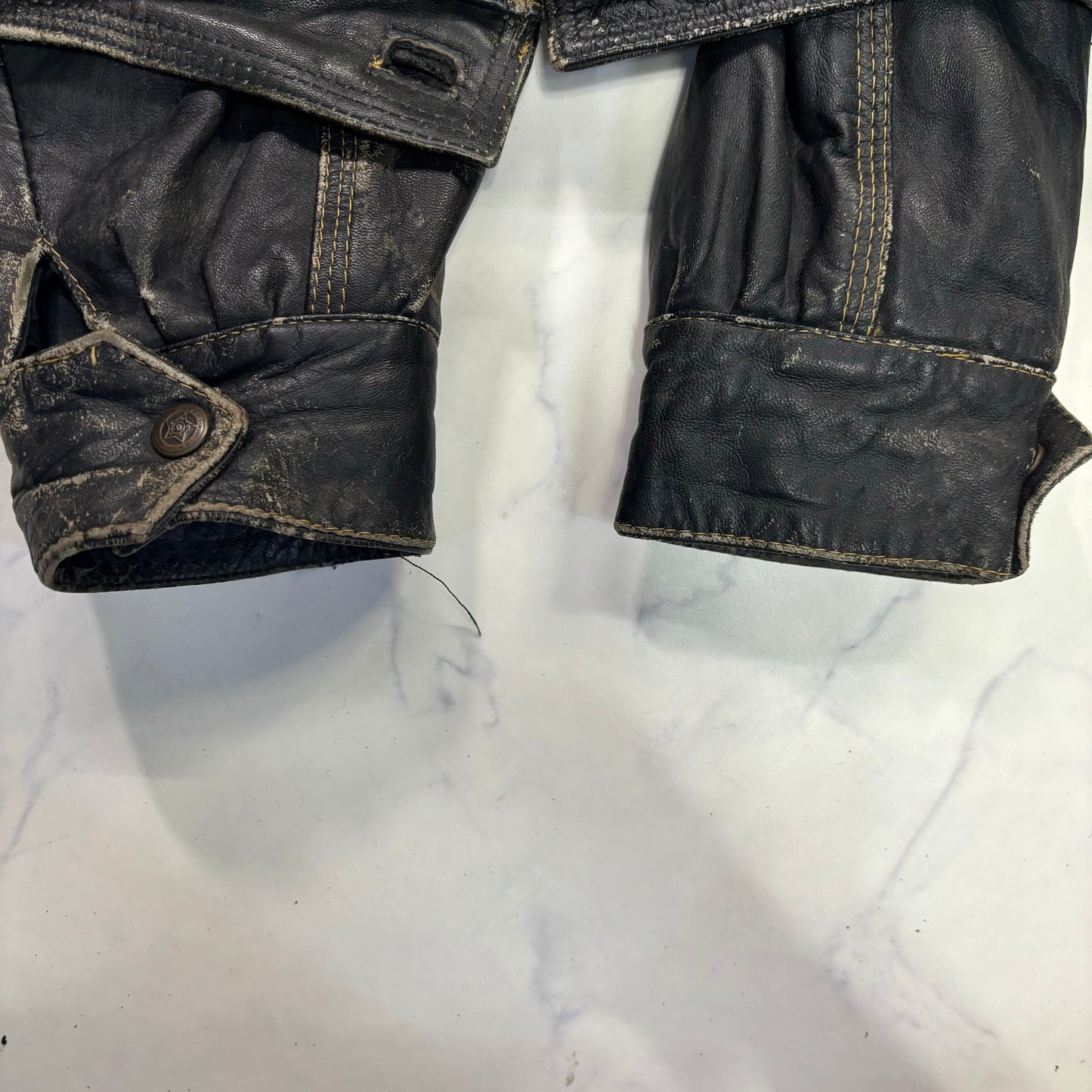 diesel robin wood leather jacket 90s~00s