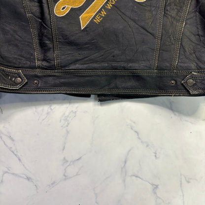 diesel robin wood leather jacket 90s~00s
