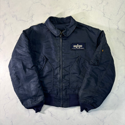 Alpha Industries B-15 Flight Jacket Navy Blue 90s L