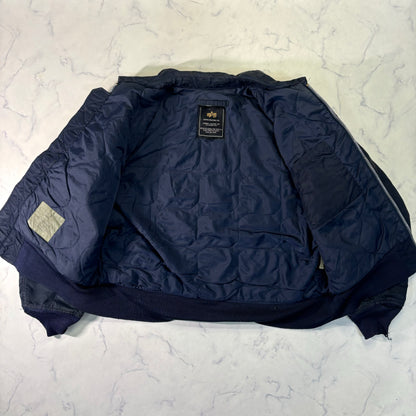 Alpha Industries B-15 Flight Jacket Navy Blue 90s L
