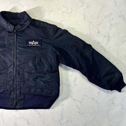 Alpha Industries B-15 Flight Jacket Navy Blue 90s L