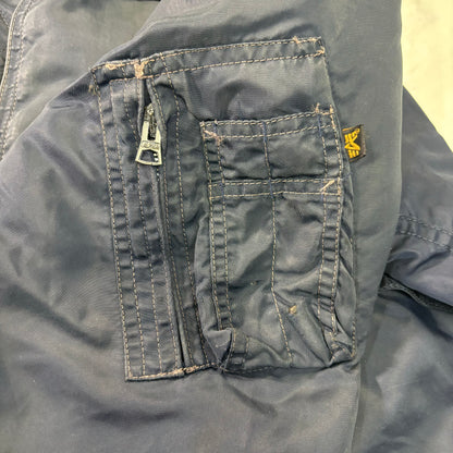 Alpha Industries B-15 Flight Jacket Navy Blue 90s L