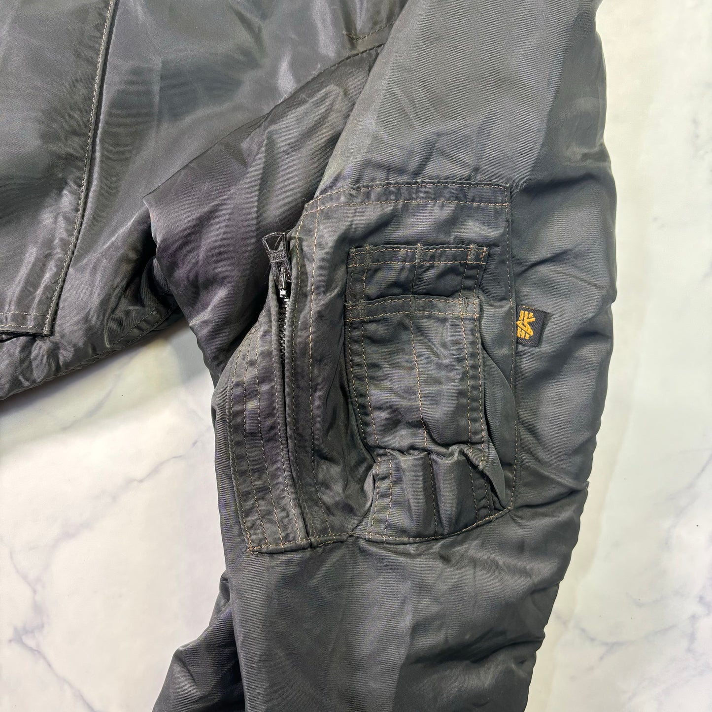 Alpha Industries B-15 Flight Jacket Khaki 90s