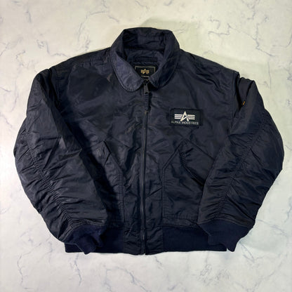 Alpha Industries B-15 Flight Jacket Navy Blue 90s XL