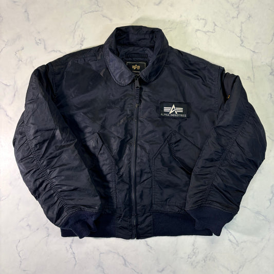 Alpha Industries B-15 Flight Jacket Navy Blue 90s XL