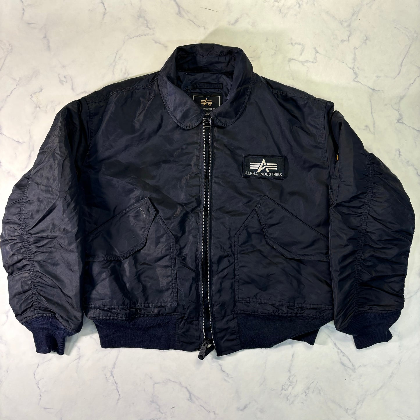 Alpha Industries B-15 Flight Jacket Navy Blue 90s XL