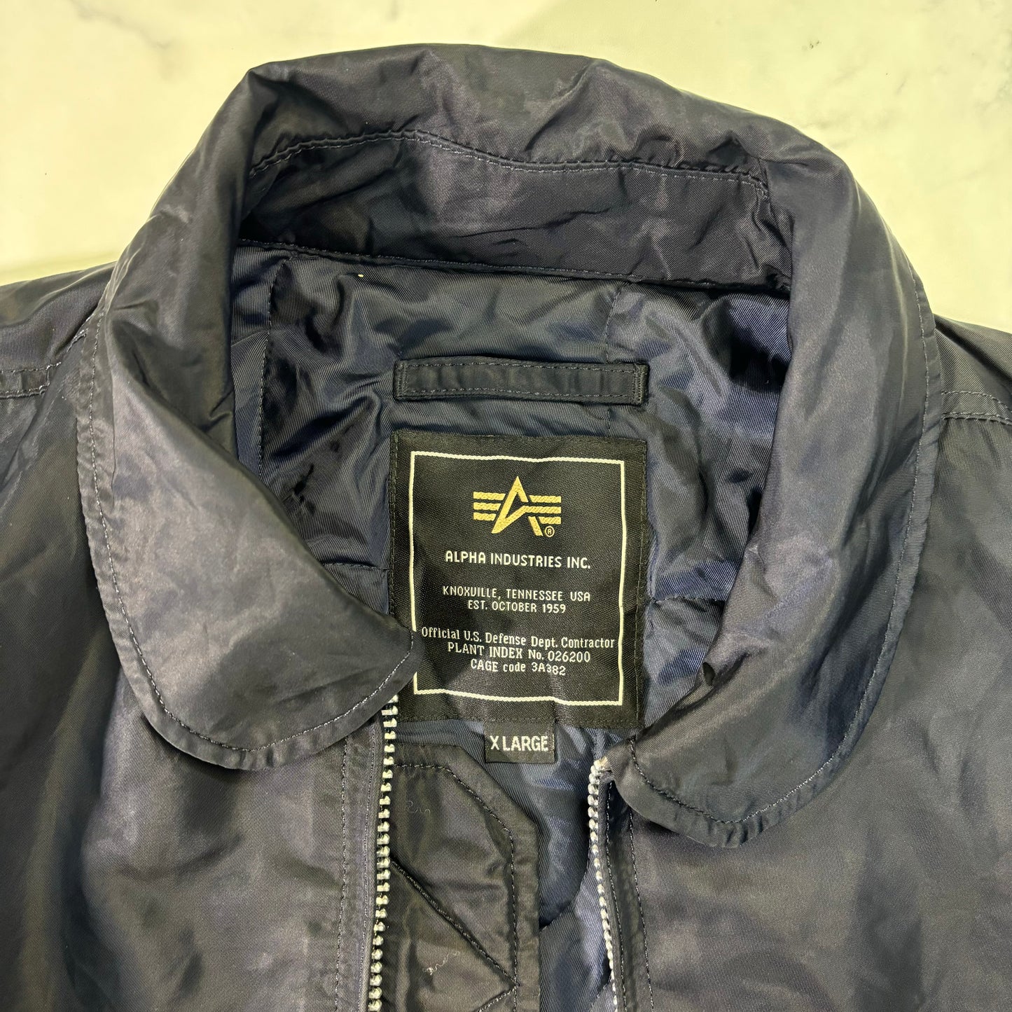 Alpha Industries B-15 Flight Jacket Navy Blue 90s XL