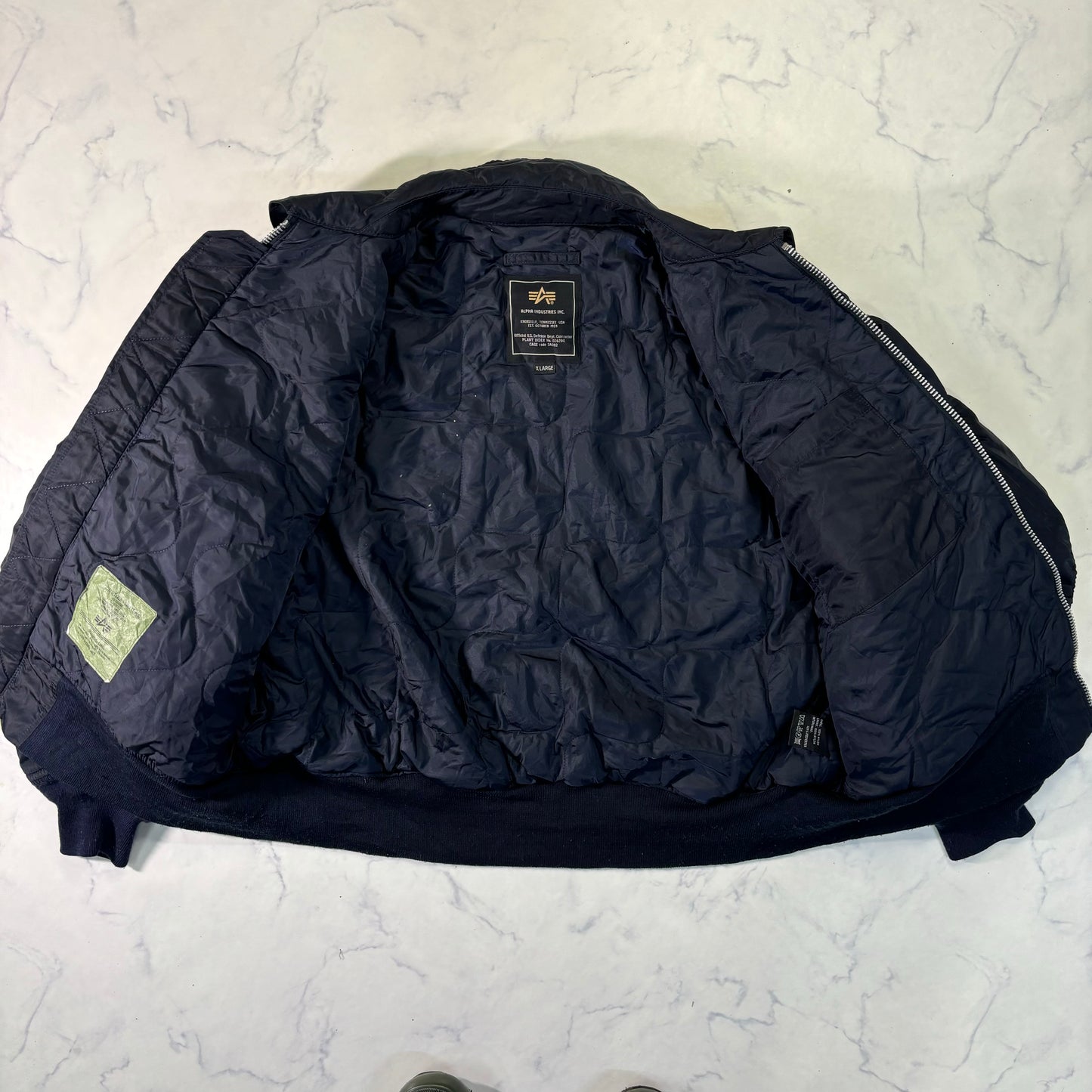 Alpha Industries B-15 Flight Jacket Navy Blue 90s XL