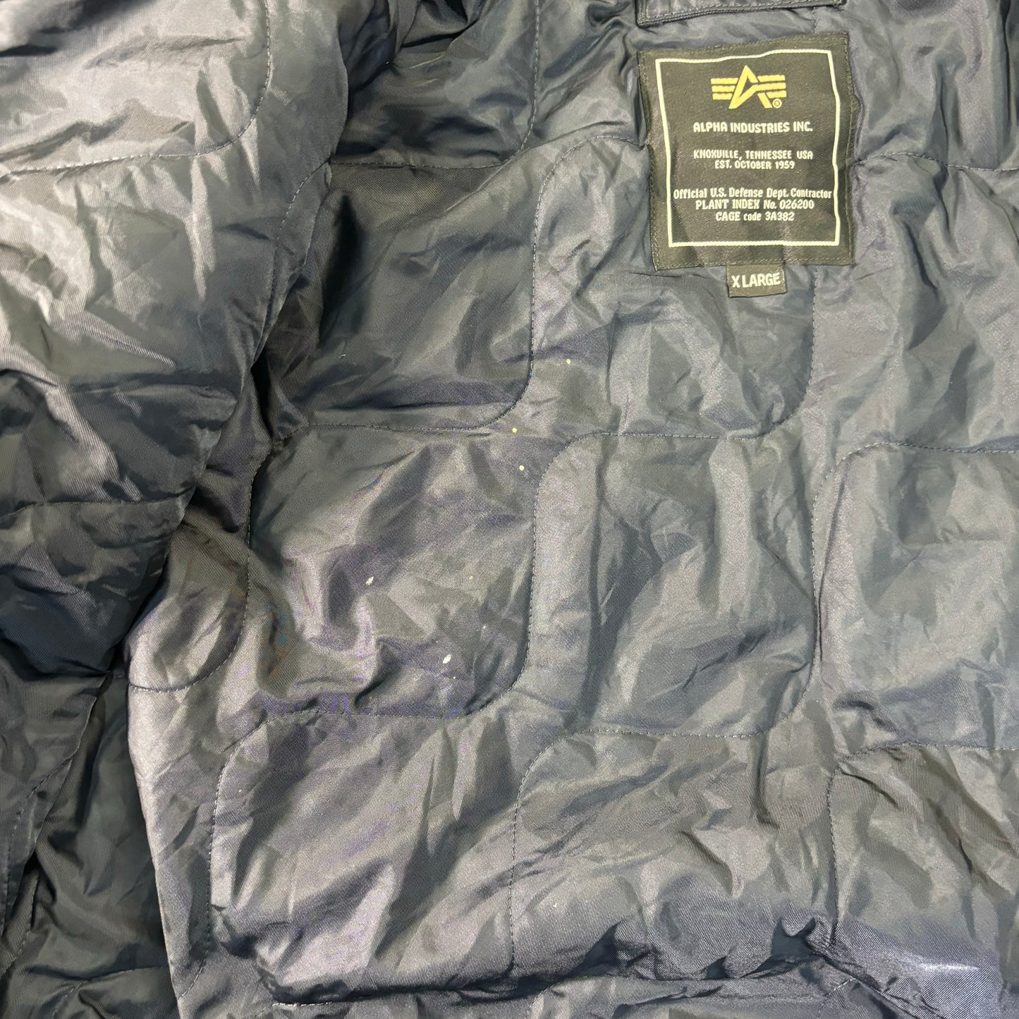 Alpha Industries B-15 Flight Jacket Navy Blue 90s XL