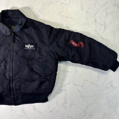Alpha Industries B-15 Flight Jacket Navy Blue 90s XL
