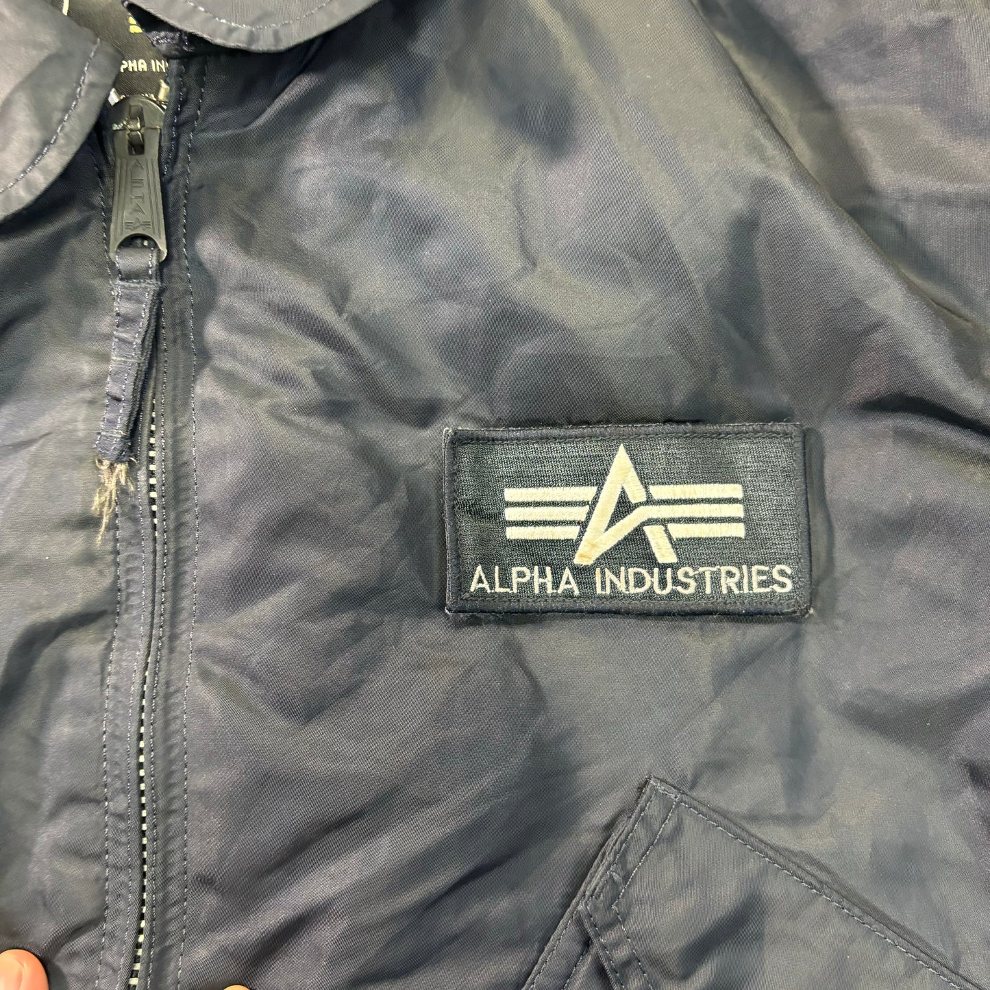 Alpha Industries B-15 Flight Jacket Navy Blue 90s XL