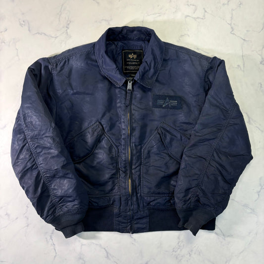 Alpha Industries B-15 Flight Jacket Navy Blue 90s L